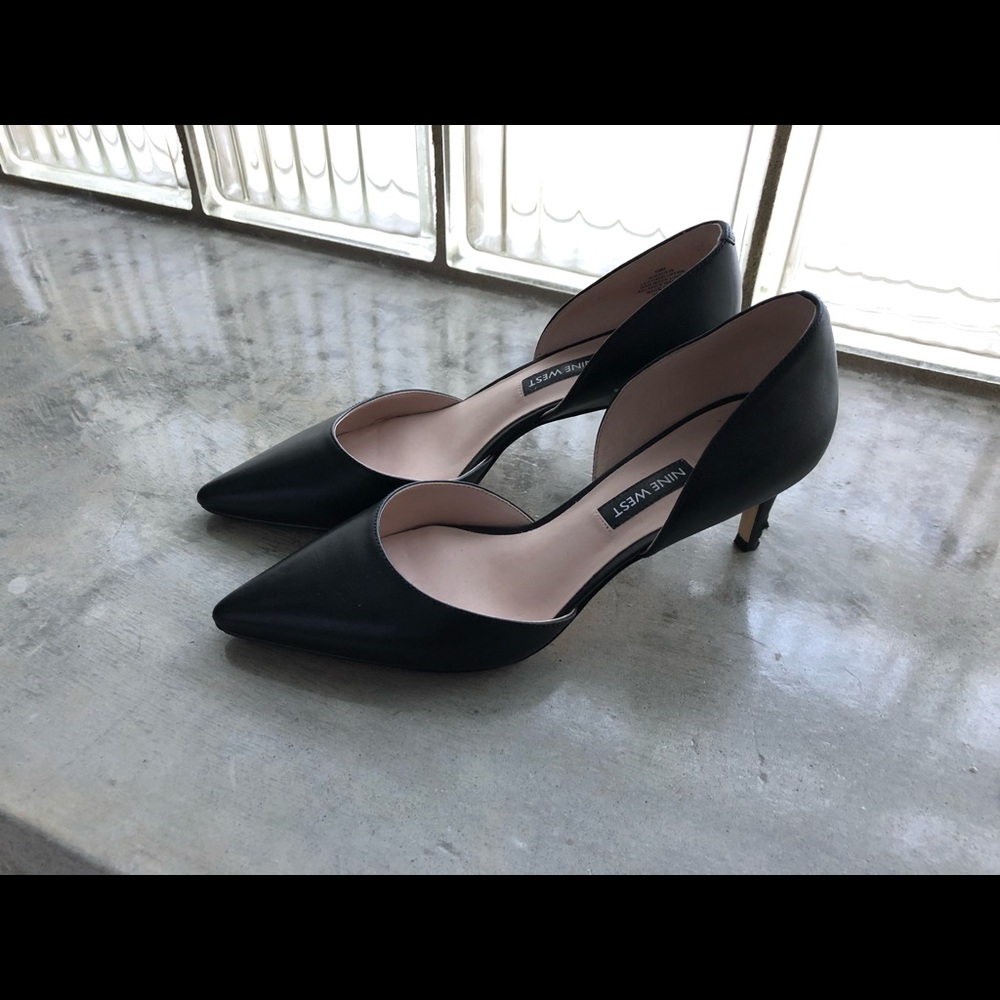 Low Black D’orsay Nine West Heels